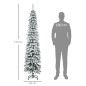 Árbol de Navidad Artificial 210 cm con Efecto Nevado con 490 Ramas Decoración Navideña para Interiores Verde