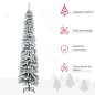 Árbol de Navidad Artificial 210 cm con Efecto Nevado con 490 Ramas Decoración Navideña para Interiores Verde