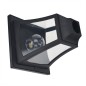 Farola Solar de Jardín con 3 Luces LED Impermeable IP44 Sensor de Noche Farol de Exterior 51,5x47x182,5cm Negro