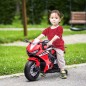 Moto Eléctrica con Licencia HONDA para 3-5 Años con Faros Bocina Música y Ruedas Auxiliares 90x44x52 cm Rojo