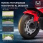 Moto Eléctrica con Licencia HONDA para 3-5 Años con Faros Bocina Música y Ruedas Auxiliares 90x44x52 cm Rojo