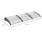 Marquesina Exterior para Puertas y Ventanas 303x96 cm Tejadillo de Protección Policarbonato Transparente