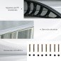 Marquesina Exterior para Puertas y Ventanas 303x96 cm Tejadillo de Protección Policarbonato Transparente