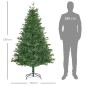 Árbol de Navidad Artificial 180 cm con 1443 Ramas y Base Plegable Decoración Navideña para Interiores Verde