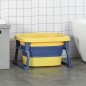 Bañera Plegable para Bebé Bañera Portátil para Niños con Patas Antideslizantes 75,3x55,4x43 cm Amarillo y Azul