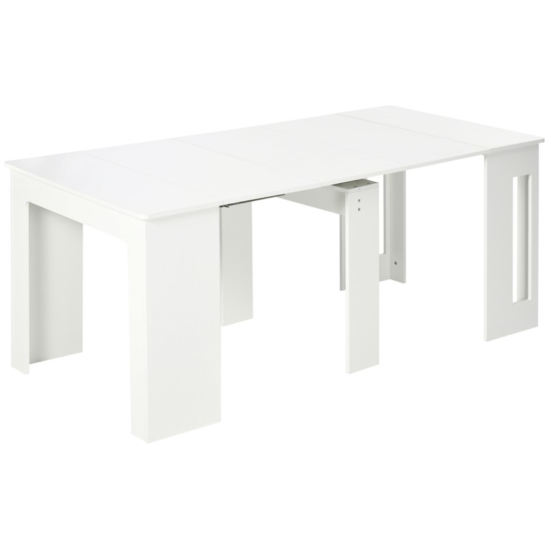 Mesa de Comedor Extensible para 4-6 Personas Mesa Auxiliar Multifuncional para Estudio Cocina 180x85x75 cm Blanco