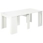 Mesa de Comedor Extensible para 4-6 Personas Mesa Auxiliar Multifuncional para Estudio Cocina 180x85x75 cm Blanco