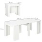 Mesa de Comedor Extensible para 4-6 Personas Mesa Auxiliar Multifuncional para Estudio Cocina 180x85x75 cm Blanco