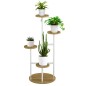 Soporte para Plantas de 4 Niveles Estantería para Macetas para Interior y Exterior 40x40x95,5 cm Natural