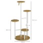 Soporte para Plantas de 4 Niveles Estantería para Macetas para Interior y Exterior 40x40x95,5 cm Natural