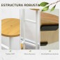 Soporte para Plantas de 4 Niveles Estantería para Macetas para Interior y Exterior 40x40x95,5 cm Natural
