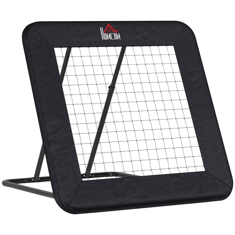 Red de Rebote Plegable con Ángulo Ajustable para Entrenamiento de Fútbol Béisbol y Más 128x118x108-120 cm Negro