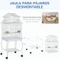 Jaula para Pájaros con Ruedas Jaula Grande con Soporte y Estante para Cacatúa ninfa Cotorra del Sol 50x49x137 cm Blanco Jaula para Pájaros con Ruedas Jaula Grande con Soporte y Estante para Cacatúa ninfa Cotorra del Sol 50x49x137 cm Blanco