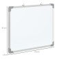 Pizarra Blanca Magnética Pizarra de Borrado en Seco con Borrador 4 Rotuladores y 10 Imanes 60x45 cm Blanco