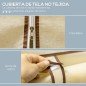 Armario de Tela Plegable Ropero Portátil con 8 Estantes y 2 Barras de Colgar para Dormitorio 125x43x162,5 cm Crema Armario de Tela Plegable Ropero Portátil con 8 Estantes y 2 Barras de Colgar para Dormitorio 125x43x162,5 cm Crema