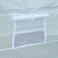 Invernadero de Túnel con Puerta Enrollable y 4 Ventanas para Cultivo Plantas Verduras 245x200x200 cm Blanco
