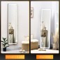 Espejo de Pie de Pared y Suelo con Luz LED y Mando a Distancia con Brillo Ajustable 40x37x157,5 cm Plata y Negro