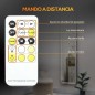 Espejo de Pie de Pared y Suelo con Luz LED y Mando a Distancia con Brillo Ajustable 40x37x157,5 cm Plata y Negro