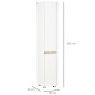 Columna de Baño Armario Alto Auxiliar con Estantes Ajustables para Ducha Aseo Dormitorio 30x33x165 cm Blanco