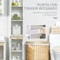 Columna de Baño Armario Alto Auxiliar con Estantes Ajustables para Ducha Aseo Dormitorio 30x33x165 cm Blanco