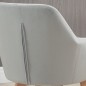 Juego de 2 Sillas de Comedor Modernas Tapizadas en Terciopelo con Patas de Madera para Salón 54x57x80 cm Gris