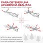 Árbol de Navidad Artificial con 618 Ramas 300 Luces LED IP20 Decoración Navideña para Interiores Ø63x180 cm Rosa