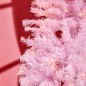 Árbol de Navidad Artificial con 618 Ramas 300 Luces LED IP20 Decoración Navideña para Interiores Ø63x180 cm Rosa