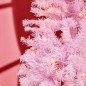 Árbol de Navidad Artificial con 618 Ramas 300 Luces LED IP20 Decoración Navideña para Interiores Ø63x180 cm Rosa