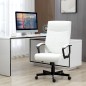 Silla de Oficina con Respaldo Alto Altura Ajustable y Función de Inclinación 65x65x102-112,5 cm Blanco Roto