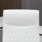 Silla de Oficina con Respaldo Alto Altura Ajustable y Función de Inclinación 65x65x102-112,5 cm Blanco Roto