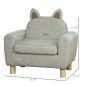 Sillón Infantil Mini Sofá para Niños de +3 Años con Asiento Acolchado y Reposabrazos 61x42x53 cm Marrón Sillón Infantil Mini Sofá para Niños de +3 Años con Asiento Acolchado y Reposabrazos 61x42x53 cm Marrón
