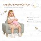 Sillón Infantil Mini Sofá para Niños de +3 Años con Asiento Acolchado y Reposabrazos 61x42x53 cm Marrón Sillón Infantil Mini Sofá para Niños de +3 Años con Asiento Acolchado y Reposabrazos 61x42x53 cm Marrón