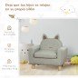 Sillón Infantil Mini Sofá para Niños de +3 Años con Asiento Acolchado y Reposabrazos 61x42x53 cm Marrón Sillón Infantil Mini Sofá para Niños de +3 Años con Asiento Acolchado y Reposabrazos 61x42x53 cm Marrón