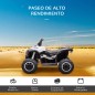 Quad Eléctrico para Niños de 3-5 Años Vehículo Eléctrico a Batería 12V con 2 Motores 83x53x55,5 cm Negro y Blanco