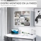Estantería de Pared Balda Flotante con 7 Compartimientos Abiertos Estilo Moderno 94x19,5x80 cm Blanco