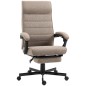 Silla de Oficina Reclinable con Altura Ajustable Reposabrazos y Reposapiés Retráctil 68x67x106-114 cm Marrón