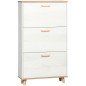 Zapatero Moderno con 3 Cajones Abatibles para 12 Pares de Zapatos para Pasillo Entrada 70x23,5x122 cm Blanco Zapatero Moderno con 3 Cajones Abatibles para 12 Pares de Zapatos para Pasillo Entrada 70x23,5x122 cm Blanco