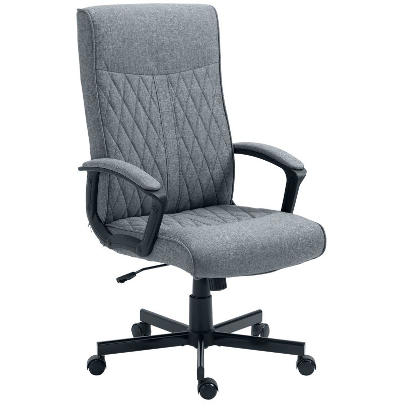 Silla de Oficina con Respaldo Alto Altura Ajustable y Función de Inclinación 65x72x102-112,5 cm Gris Oscuro Silla de Oficina con Respaldo Alto Altura Ajustable y Función de Inclinación 65x72x102-112,5 cm Gris Oscuro