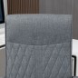 Silla de Oficina con Respaldo Alto Altura Ajustable y Función de Inclinación 65x72x102-112,5 cm Gris Oscuro