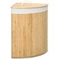 Cesto para Ropa Sucia de Bambú Capacidad de 55L Cesta para la Colada en Forma de Abanico 38x38x57 cm Natural