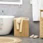 Cesto para Ropa Sucia de Bambú Capacidad de 55L Cesta para la Colada en Forma de Abanico 38x38x57 cm Natural