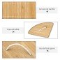 Cesto para Ropa Sucia de Bambú Capacidad de 55L Cesta para la Colada en Forma de Abanico 38x38x57 cm Natural