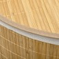 Cesto para Ropa Sucia de Bambú Capacidad de 55L Cesta para la Colada en Forma de Abanico 38x38x57 cm Natural