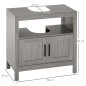 Mueble para Debajo del Lavabo Armario de Suelo para Baño de Estilo Moderno 60x30x60 cm Gris