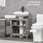 Mueble para Debajo del Lavabo Armario de Suelo para Baño de Estilo Moderno 60x30x60 cm Gris