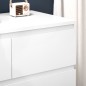 Cómoda con 6 Cajones Cajonera de Madera de Estilo Moderno para Dormitorio Entrada Salón 80x39x115 cm Blanco