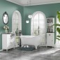 Armario Auxiliar de Baño Estilo Moderno con 1 Cajón 2 Puertas y Estante para Lavabo Ducha 60x30x80 cm Blanco