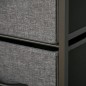 Cajonera de Tela con 4 Cajones Plegables y Estante Abierto Mueble de Oficina Estudio Dormitorio 58x29x103 cm Gris Cajonera de Tela con 4 Cajones Plegables y Estante Abierto Mueble de Oficina Estudio Dormitorio 58x29x103 cm Gris