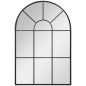 Espejo Decorativo de Pared 60x91cm Espejo de Ventana de Metal para Salón Dormitorio Entrada Estilo Moderno Negro