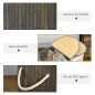 Cesto para Ropa Sucia de Bambú Capacidad de 100L Cesta para la Colada con 2 Compartimentos 62,5x37x60,5 cm Gris